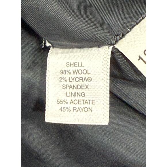 Ann Taylor Women’s Sz 14 Gray Pinstripe Dress Pants Trousers Wool Blend Career - Picture 9 of 10